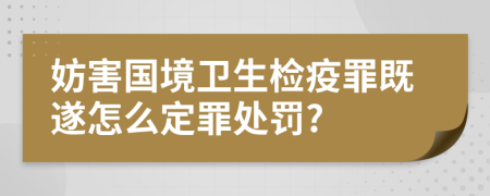 妨害国境卫生检疫罪既遂怎么定罪处罚?