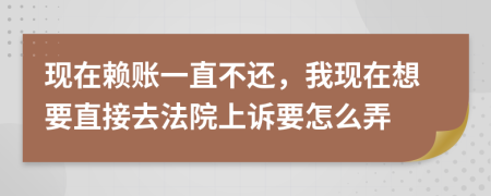 现在赖账一直不还，我现在想要直接去法院上诉要怎么弄