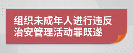 组织未成年人进行违反治安管理活动罪既遂