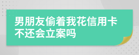 男朋友偷着我花信用卡不还会立案吗