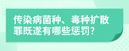 传染病菌种、毒种扩散罪既遂有哪些惩罚?