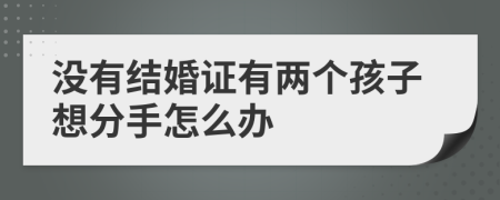 没有结婚证有两个孩子想分手怎么办