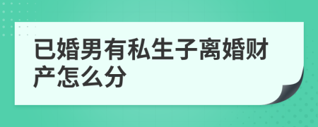 已婚男有私生子离婚财产怎么分