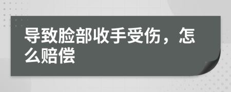 导致脸部收手受伤，怎么赔偿