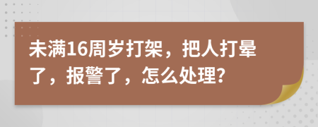 未满16周岁打架，把人打晕了，报警了，怎么处理？