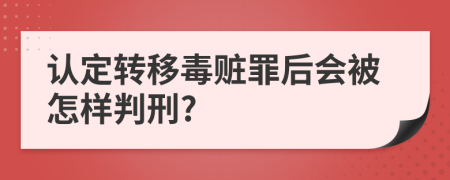 认定转移毒赃罪后会被怎样判刑?