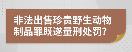 非法出售珍贵野生动物制品罪既遂量刑处罚?