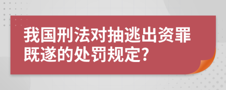 我国刑法对抽逃出资罪既遂的处罚规定?