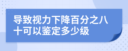 导致视力下降百分之八十可以鉴定多少级