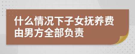 什么情况下子女抚养费由男方全部负责