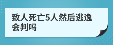 致人死亡5人然后逃逸会判吗