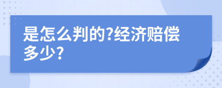 是怎么判的?经济赔偿多少?