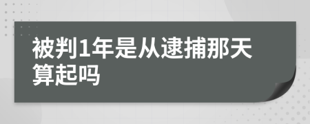 被判1年是从逮捕那天算起吗