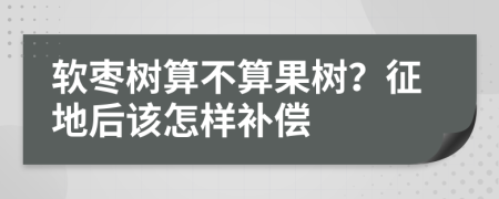 软枣树算不算果树？征地后该怎样补偿