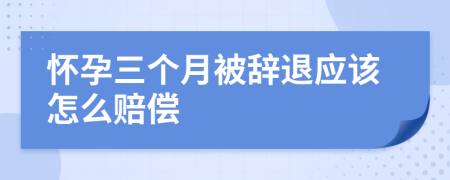 怀孕三个月被辞退应该怎么赔偿