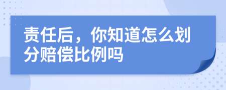 责任后，你知道怎么划分赔偿比例吗