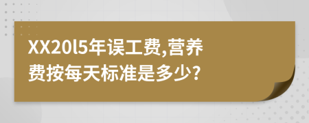 XX20l5年误工费,营养费按每天标准是多少?