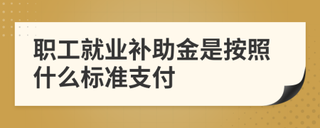 职工就业补助金是按照什么标准支付