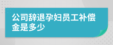 公司辞退孕妇员工补偿金是多少