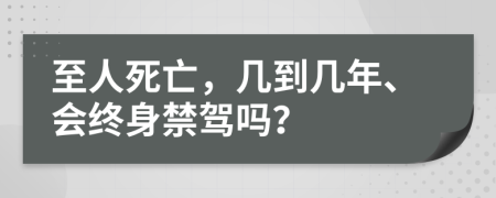 至人死亡，几到几年、会终身禁驾吗？