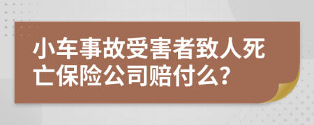 小车事故受害者致人死亡保险公司赔付么？