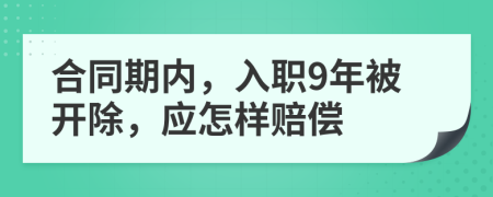 合同期内，入职9年被开除，应怎样赔偿