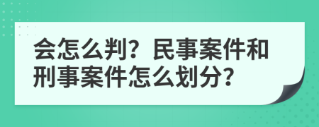 会怎么判？民事案件和刑事案件怎么划分？
