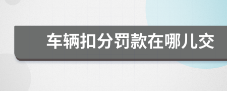 车辆扣分罚款在哪儿交