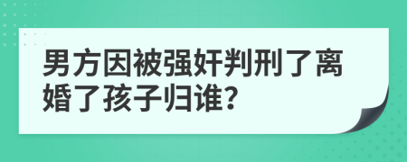 男方因被强奸判刑了离婚了孩子归谁？