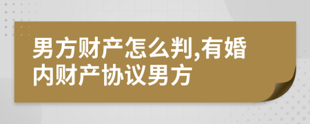 男方财产怎么判,有婚内财产协议男方