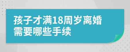 孩子才满18周岁离婚需要哪些手续