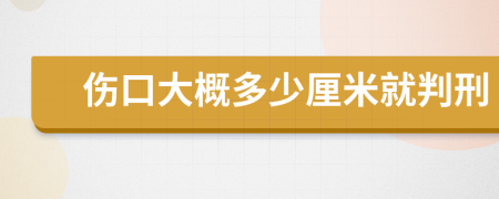 伤口大概多少厘米就判刑