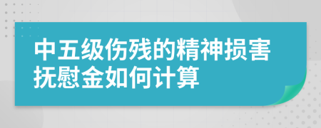 中五级伤残的精神损害抚慰金如何计算