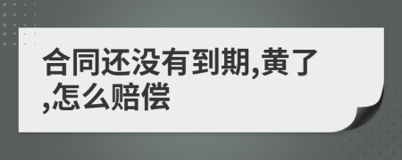 合同还没有到期,黄了,怎么赔偿