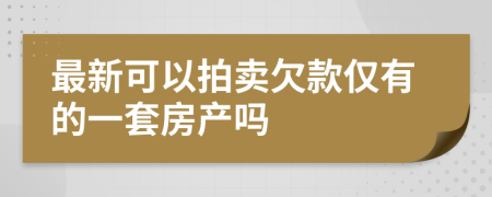 最新可以拍卖欠款仅有的一套房产吗