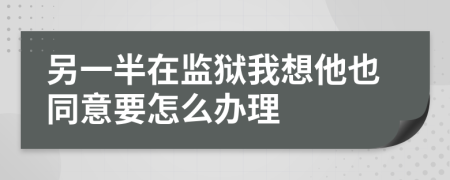 另一半在监狱我想他也同意要怎么办理