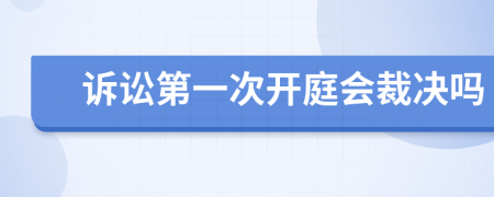 诉讼第一次开庭会裁决吗