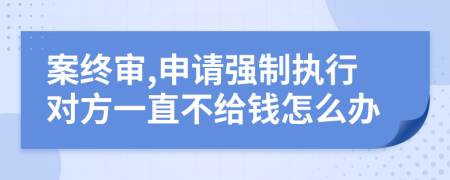 案终审,申请强制执行对方一直不给钱怎么办