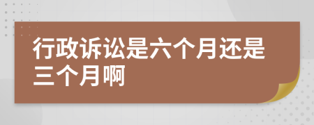 行政诉讼是六个月还是三个月啊