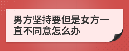 男方坚持要但是女方一直不同意怎么办