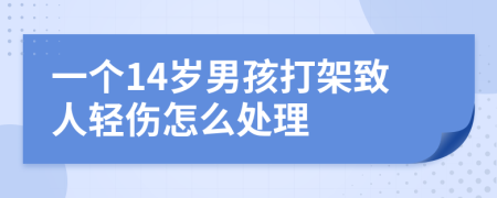 一个14岁男孩打架致人轻伤怎么处理
