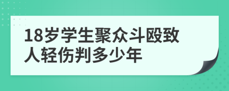 18岁学生聚众斗殴致人轻伤判多少年