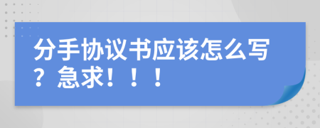 分手协议书应该怎么写？急求！！！