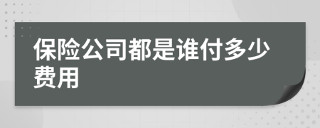 保险公司都是谁付多少费用