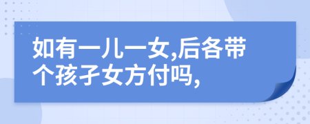 如有一儿一女,后各带个孩孑女方付吗,