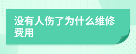 没有人伤了为什么维修费用