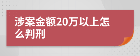涉案金额20万以上怎么判刑