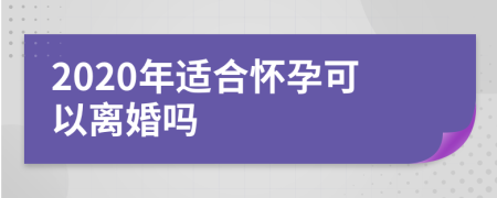 2020年适合怀孕可以离婚吗