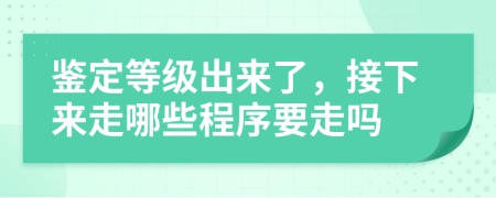 鉴定等级出来了，接下来走哪些程序要走吗
