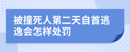 被撞死人第二天自首逃逸会怎样处罚